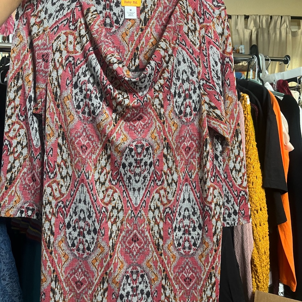 Ruby Rd. Multicolor Patterned Blouse M- Nwot - image 5